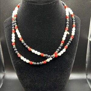 Vintage Monet beaded necklace about 16” long